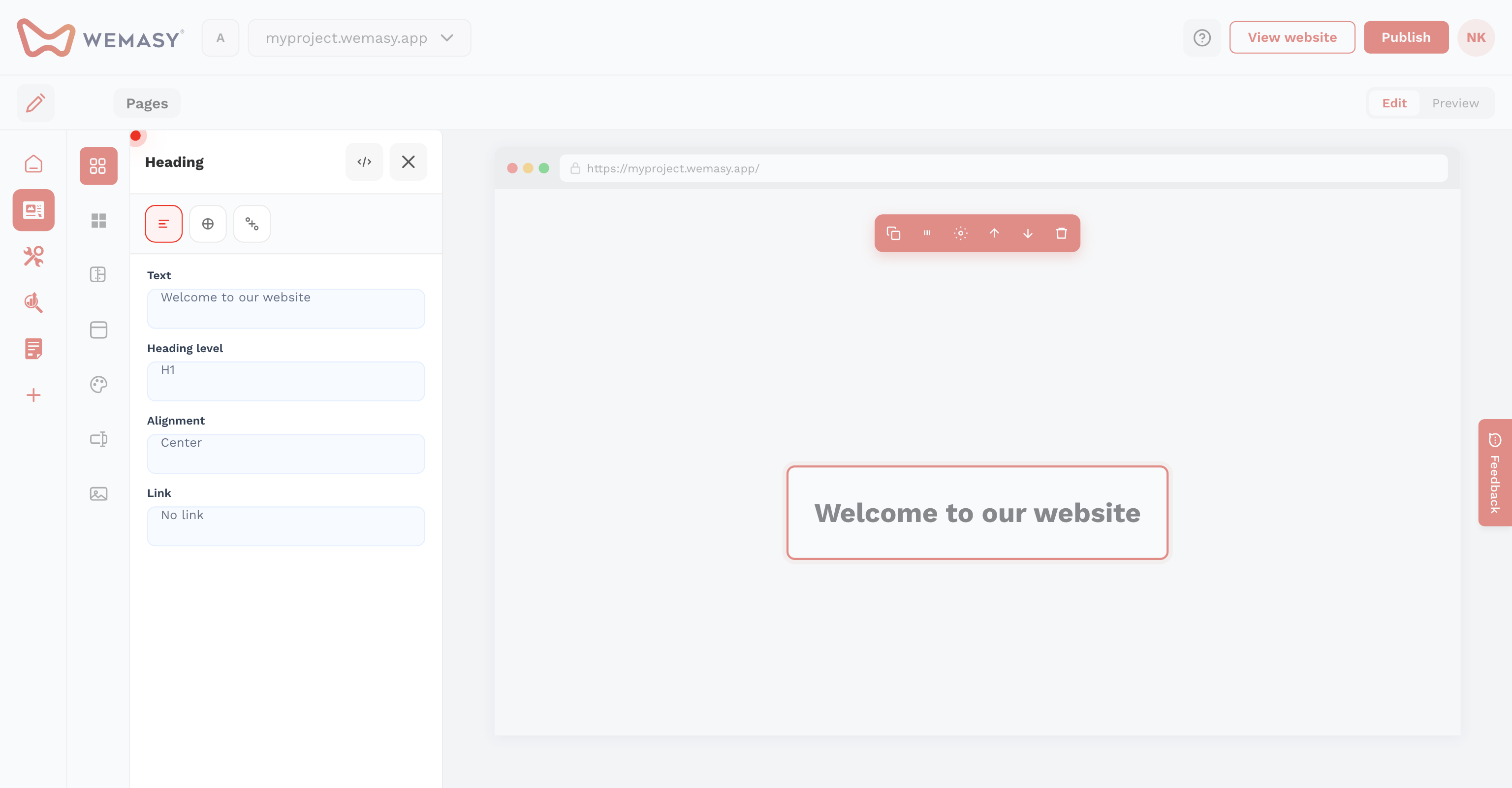 Créateur de site web : animations