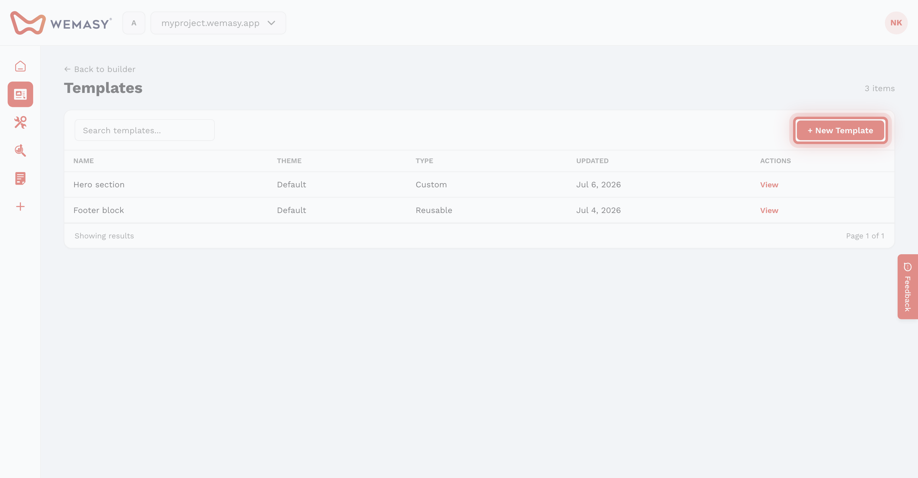 Créateur de site web : créer un modèle réutilisable