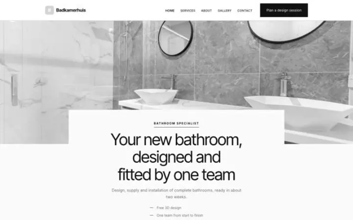 Site web pour spécialiste salle de bains