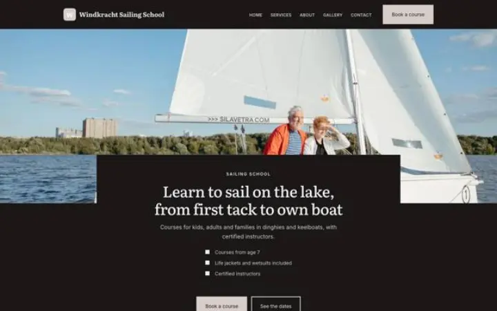 Site web pour école de voile