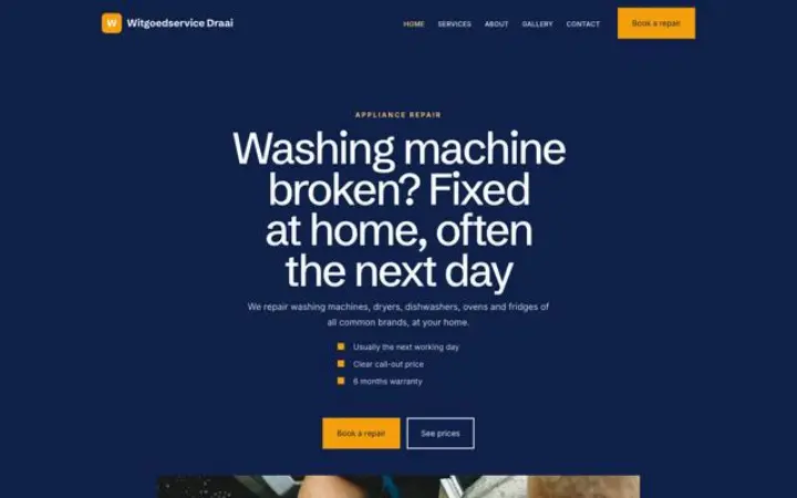 Site web pour réparation électroménager