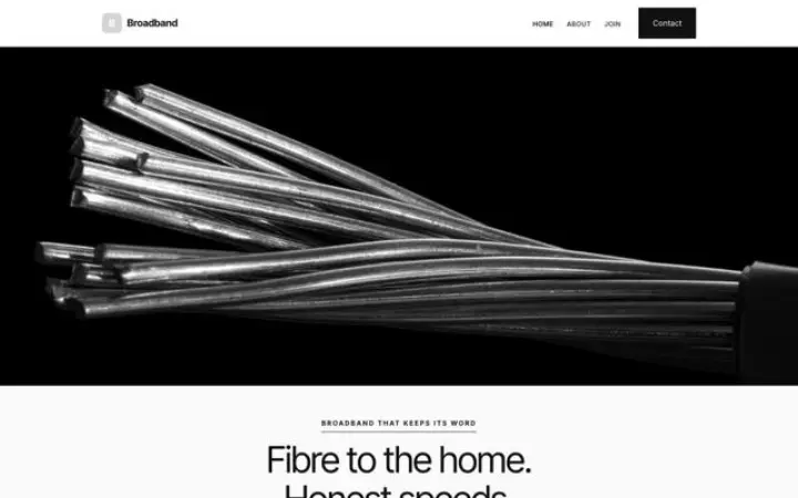 Site web pour fournisseur d'accès internet