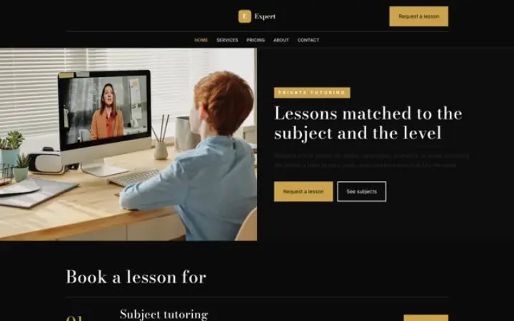 Site web pour cours particuliers
