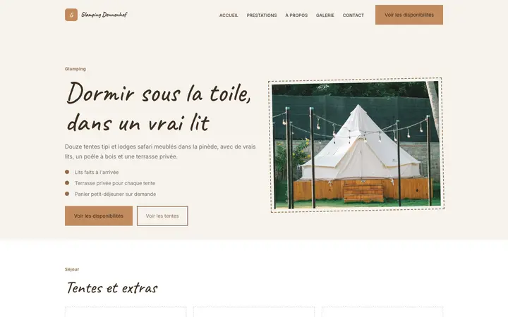 Thème Glamping Dennenhof
