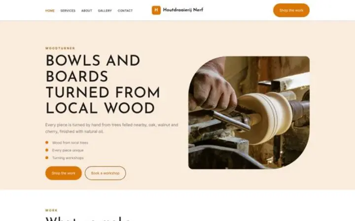 Site web pour tournage sur bois