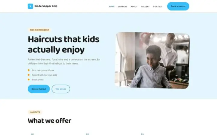 Thème Kinderkapper Knip