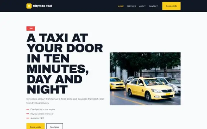 Thème CityRide Taxi