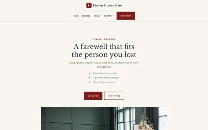 Site web pour pompes funèbres