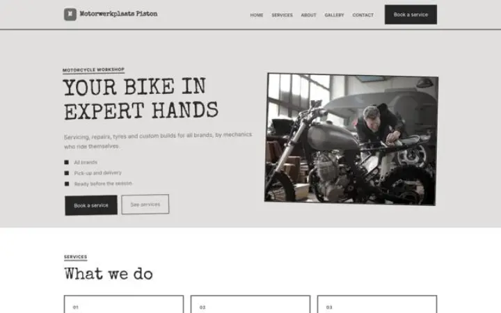 Thème Motorwerkplaats Piston