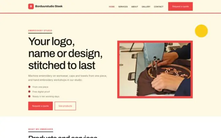 Thème Borduurstudio Steek