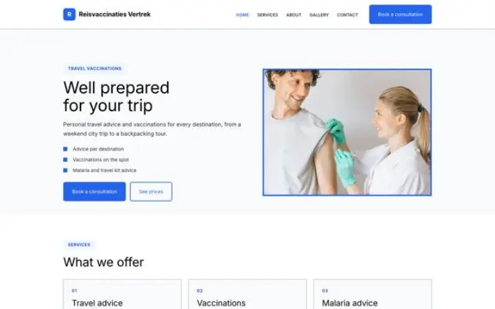 Site web pour vaccinations du voyageur