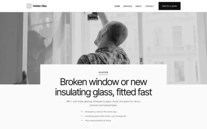 Exemple du thème Helder Glas pour vitrerie