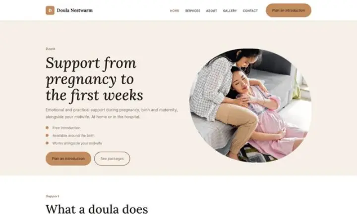 Site web pour doula