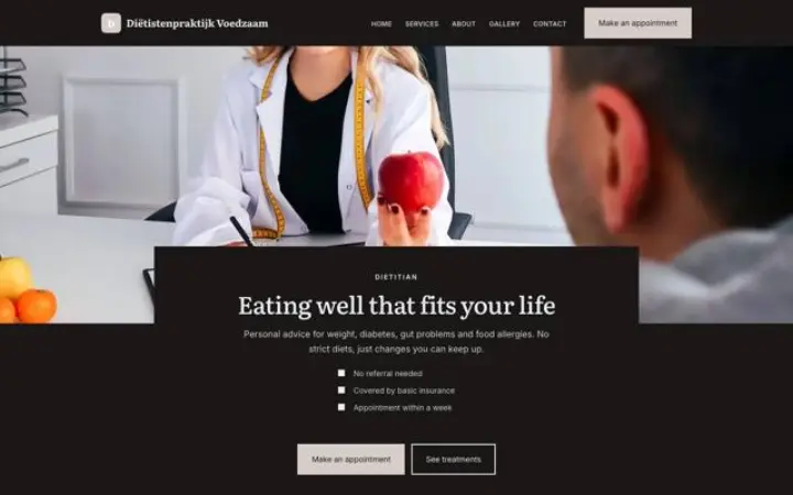Site web pour diététique