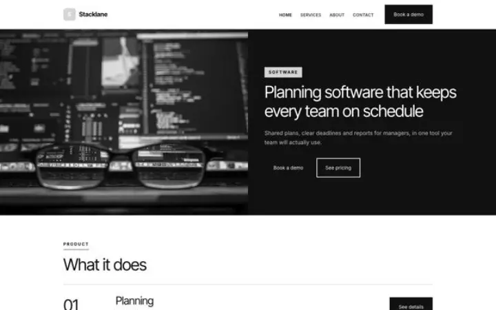 Site web pour éditeur de logiciel