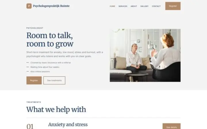 Site web pour psychologue