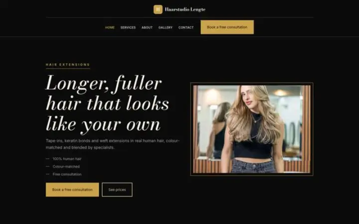 Site web pour spécialiste des extensions