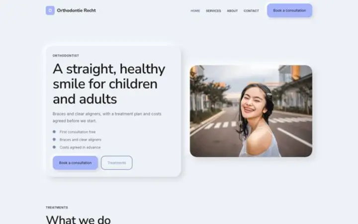 Site web pour orthodontiste