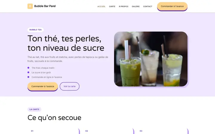 Thème Bubble Bar Parel