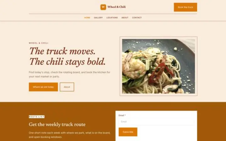 Site web pour food truck