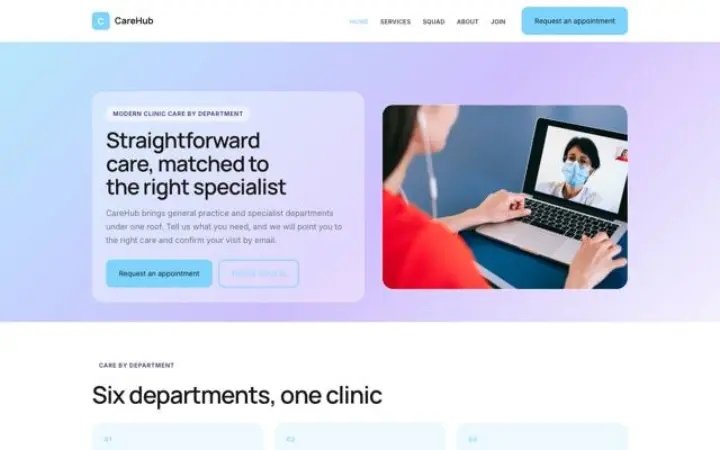 Site web pour clinique
