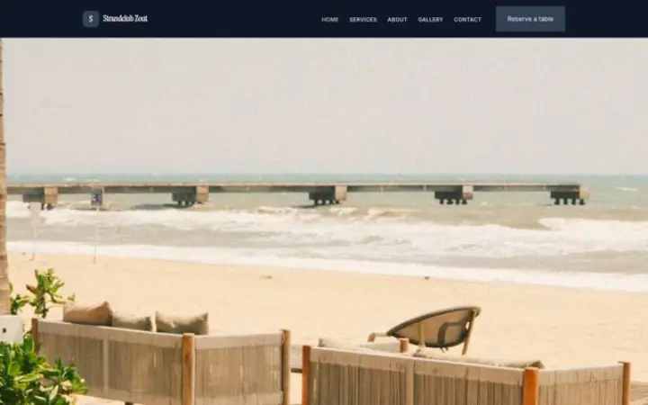 Site web pour club de plage