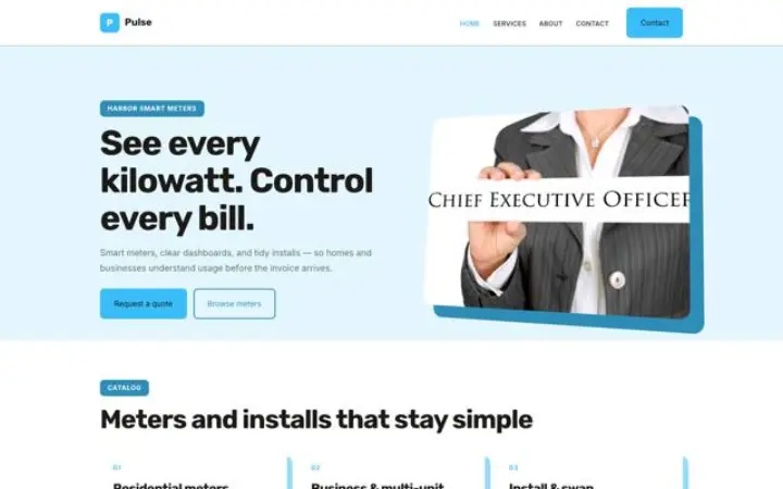 Site web pour compteurs intelligents