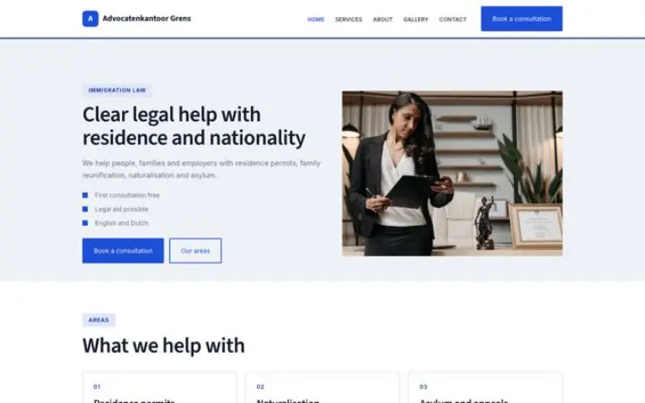 Site web pour droit des étrangers