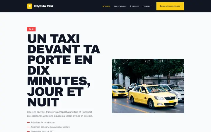 Thème CityRide Taxi