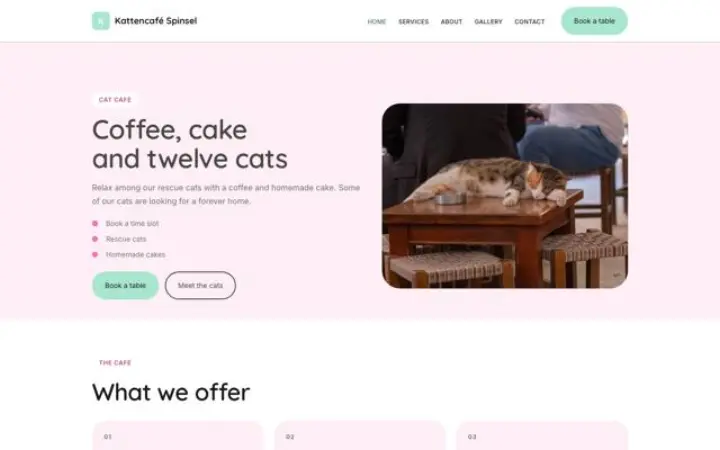 Thème Kattencafé Spinsel