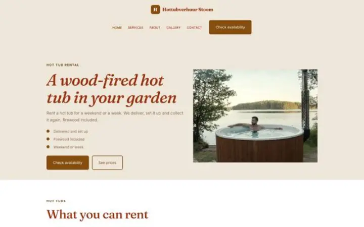 Site web pour location de bain nordique