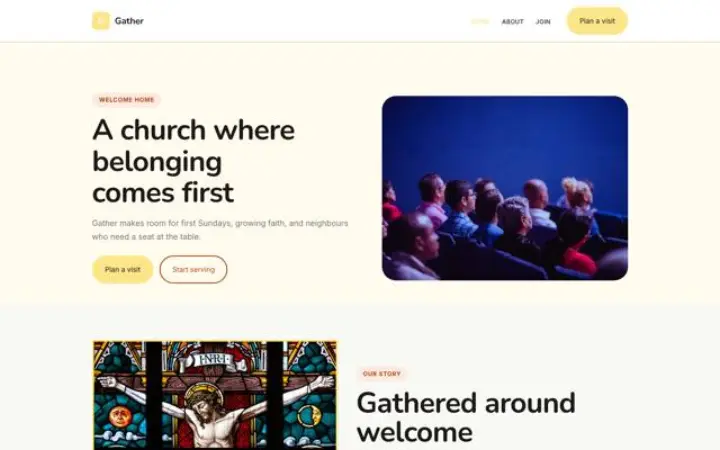 Site web pour église